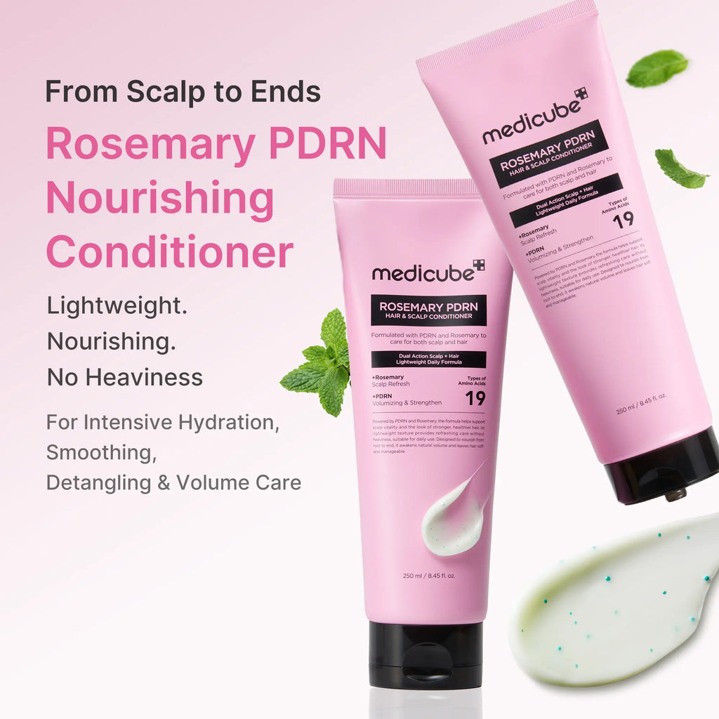 [NEW] [Medicube] Rosemary PDRN Scalp-To-Hair Strengthening Set | Includes Shampoo, Conditioner, Hair Mask, Scalp Serum | Hair Thinning Care Set for Dry & Oily, Damaged, Frizzy Hair, Oily Flaky-Looking Scalp | Korea Hair Care