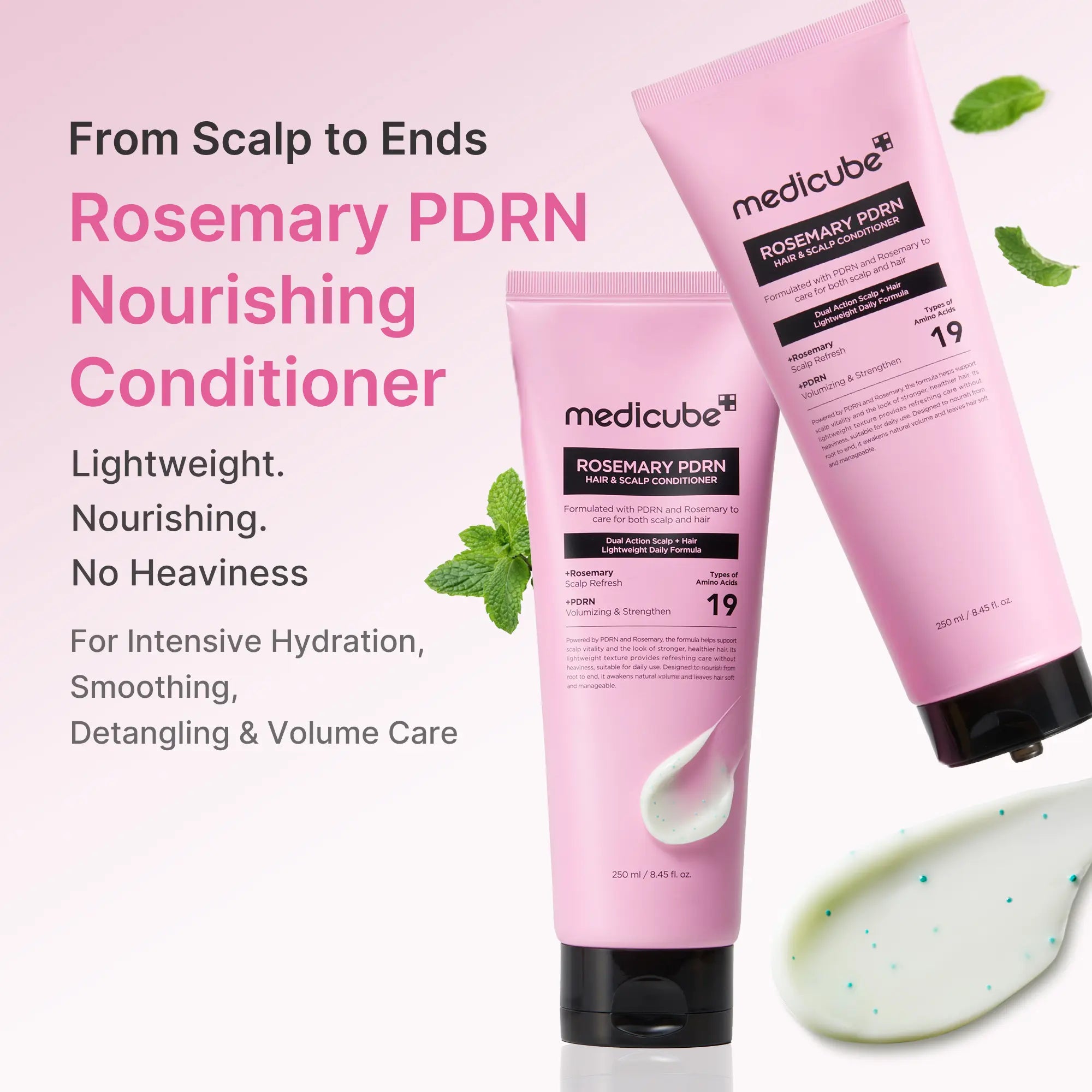 [NEW] [Medicube] Rosemary PDRN Scalp-To-Hair Strengthening Set | Includes Shampoo, Conditioner, Hair Mask, Scalp Serum | Hair Thinning Care Set for Dry & Oily, Damaged, Frizzy Hair, Oily Flaky-Looking Scalp | Korea Hair Care